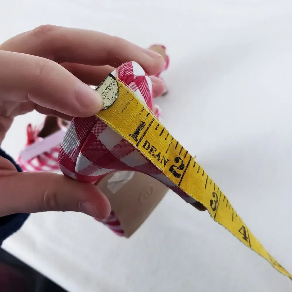 Wild Fable Coquette Gingham Kitten Heels Womens 11 Red Grommet Retro Cottage NWT - Picture 8 of 9